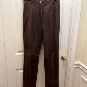 Brown suede pants